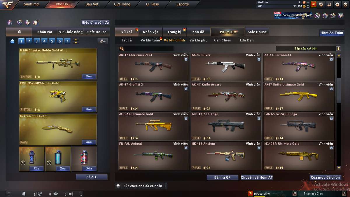 shop acc cf uy tin gia re